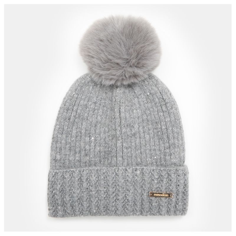 Bonnet angora beige man-jf-252846 Femme MANOUKIAN