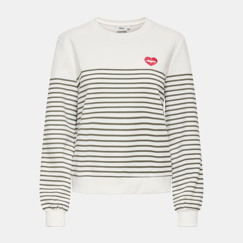 SWEAT ONLBINE CLOUD DANCER STRIPES MERMAID PRIN 15362089 4440