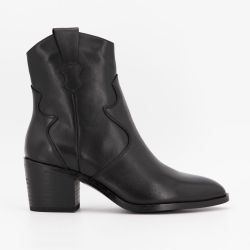 Bottine a talon black lather b-24456-1 t36/40 Femme ELWIN