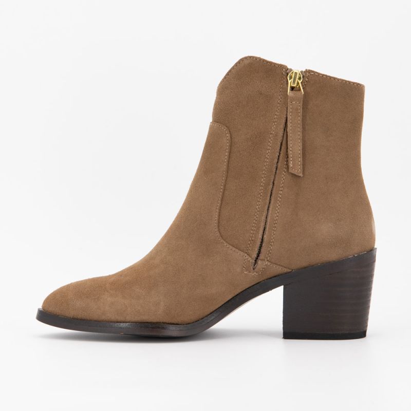 Bottine a talon taupe suede b-24456-2 t36/40 Femme ELWIN