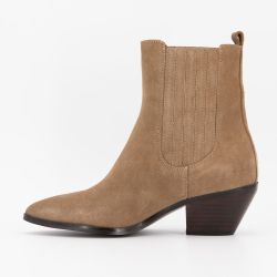 Bottine a talon taupe suede b-24427-1 t36/40 Femme ELWIN