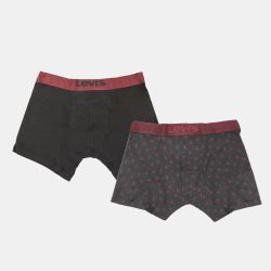 Lot 2 boxers red black brief 701235942002801 Homme LEVI'S
