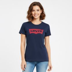 Tee shirt avec grand logo rouge coton Femme LEVI'S