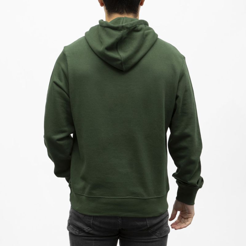 Sweat a capuche kaki 07 gaia Homme HELVETICA