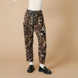 Pantalon carotte imprimé avec ceinture à nouer Femme PLEASE