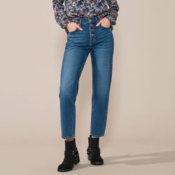 Jean droit bleu olivia coton bio Femme NAGEV