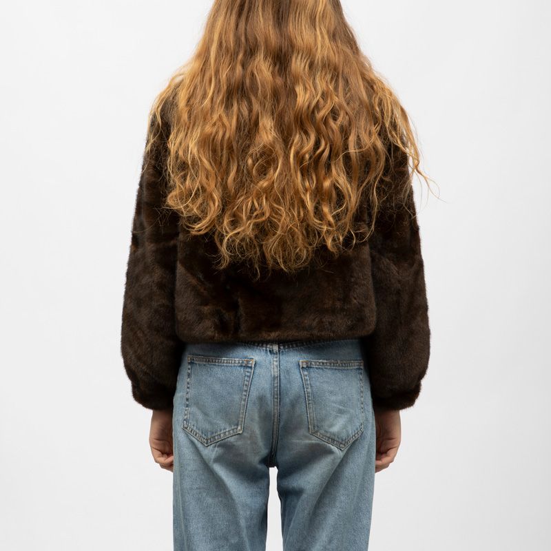 Manteau fourrure coffee h25best f Femme GOLD AND SILVER