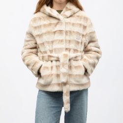 Manteau fourrure white h25bonbo Femme GOLD AND SILVER