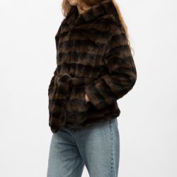 Manteau fourrure white h25bonbo Femme GOLD AND SILVER