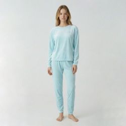 Pyjama velours logo 27163 Femme BILL TORNADE
