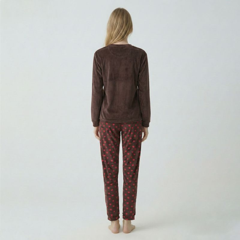 Pyjama long velours mot23172 Femme BILL TORNADE