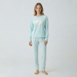Pyjama long velours mot23172 Femme BILL TORNADE