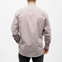 Bill00 chemise coton poly blanc Éclatant - pied de poule Homme BILL TORNADE