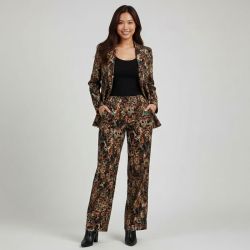 Tailleur imprimé animal doublure chocolat Femme IMPERIAL