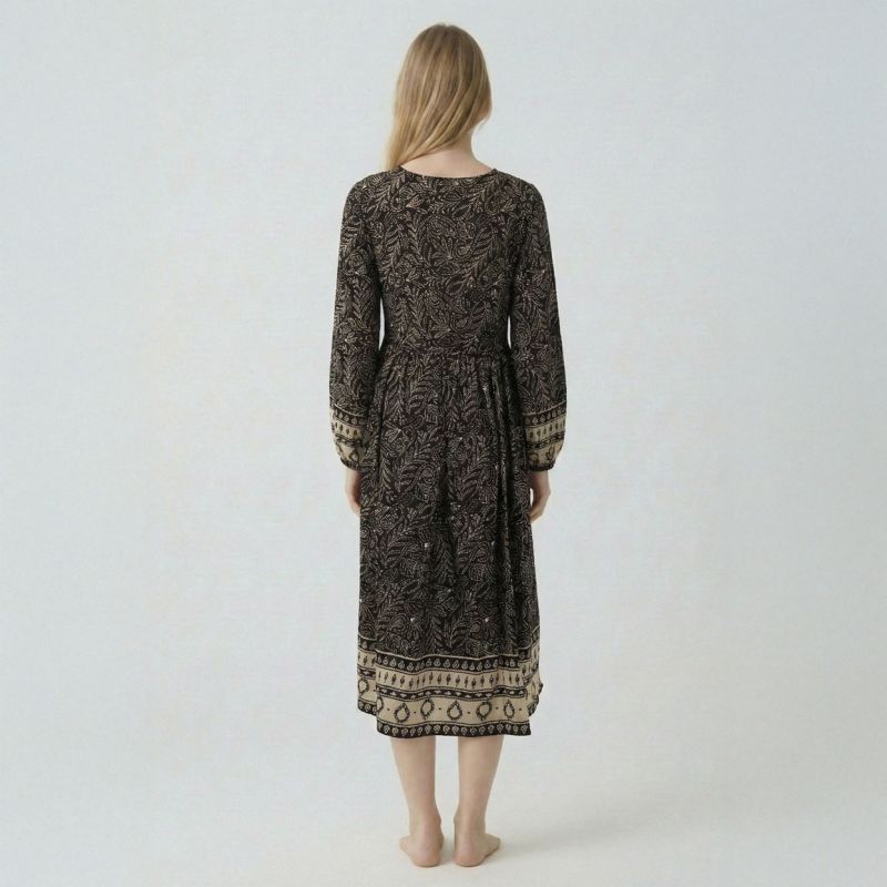 Robe vegetal noir esker Femme LES TROPEZIENNES PAR M.BELARBI