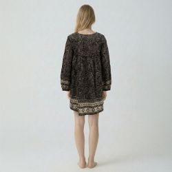 Robe vegetal noir crest Femme LES TROPEZIENNES PAR M.BELARBI