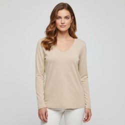 Haut harly pailleté col v regular fit Femme ONLY