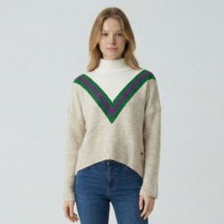 Pull ecru motif mezel Femme LES TROPEZIENNES PAR M.BELARBI