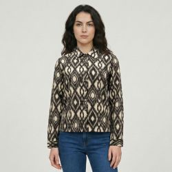 Blouse ikat beige noir erg Femme LES TROPEZIENNES PAR M.BELARBI