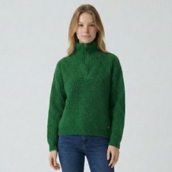 Pull col camionneur emeraude cluse Femme LES TROPEZIENNES PAR M.BELARBI