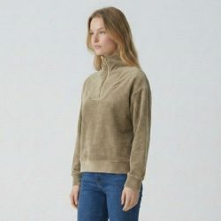 Sweat col camionneur kaki doline Femme LES TROPEZIENNES PAR M.BELARBI