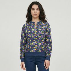Sweat zip multico fleurs granit Femme LES TROPEZIENNES PAR M.BELARBI