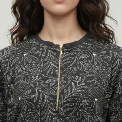Sweat zip vegetal noir granit Femme LES TROPEZIENNES PAR M.BELARBI