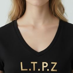 Tee shirt col v astrakan cryosol Femme LES TROPEZIENNES PAR M.BELARBI