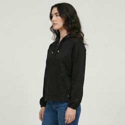 Sweat zip a capuche astrakan lignite Femme LES TROPEZIENNES PAR M.BELARBI