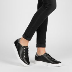 Baskets basses cuir lisse Linda blanc Femme LES TROPEZIENNES PAR M.BELARBI