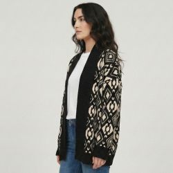 Cardigan ikat beige noir loukos Femme LES TROPEZIENNES PAR M.BELARBI