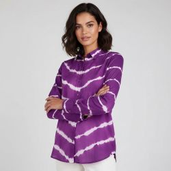 Chemisier manches longues tie and dye theorine en coton Femme LA PETITE ETOILE