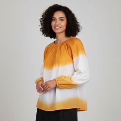 Blouse tie and dye 100% coton nicolira caramel Femme LA PETITE ETOILE