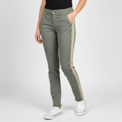 Pantalon slim kaki fantaisies irisées Femme HAPPY