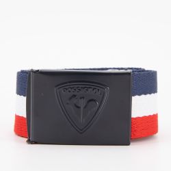 Ceinture tissu au couleur du drapeau français avec boucle argenté Homme ROSSIGNOL