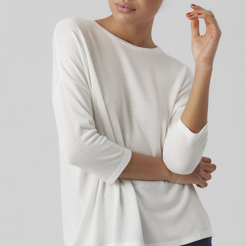 Pull fin 3/4 vmbrianna dark denim 10277858 4476 Femme VERO MODA