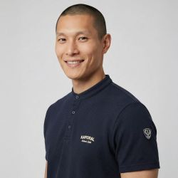 Polo en maille col mao darnelo Homme KAPORAL