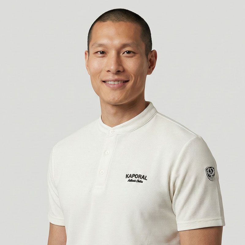 Polo en maille col mao darnelo Homme KAPORAL