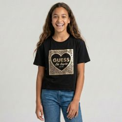 Tee shirt mc black j5bi00 j1314 t8/16 ans Enfant GUESS