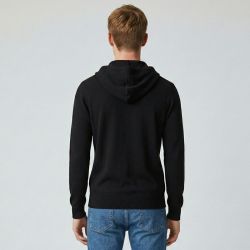 Sweat capuche zippee navy ac25121 s/xxl Homme AMERICAN COLLEGE