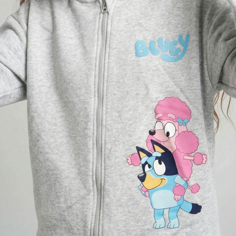 Sweat capuche zippe bluey hy60442,b05 t3/8ans Enfant BLUEY