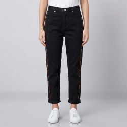 Jean denim à ourlets avec motif éthnique Femme LA PETITE ETOILE