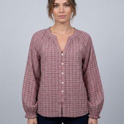 Blouse à carreaux marjani col V Femme LA PETITE ETOILE