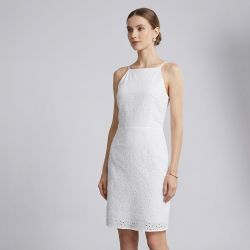 Robe courte droite dentelle à bretelle Rindra Femme LA PETITE ETOILE