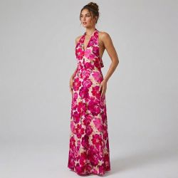 Robe dos nu à fleurs Rhodia Femme LA PETITE ETOILE