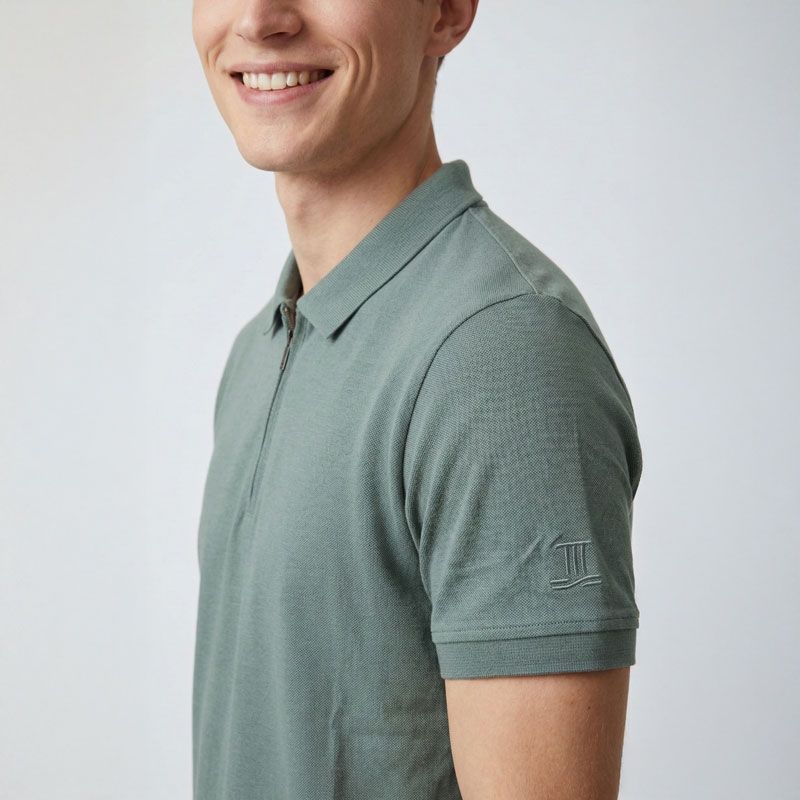 Polo classique zippé manches courtes Homme TORRENTE