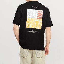 Tee shirt mc black jwhsplit 12297539 4502 Homme JACK & JONES