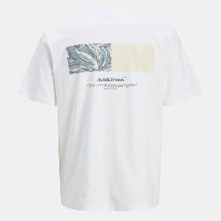 Tee shirt mc bright white jwhsplit 12297539 4502 Homme JACK & JONES