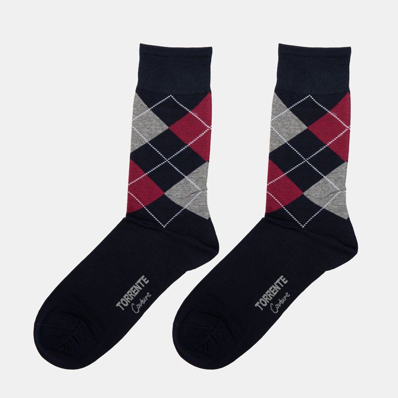 Paire de chaussette en fil d'ecosse fantaisie 24018 t39/46 Homme TORRENTE