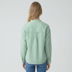 Chemisier vert/ecru clara-c102511v0a Femme LA PETITE ETOILE